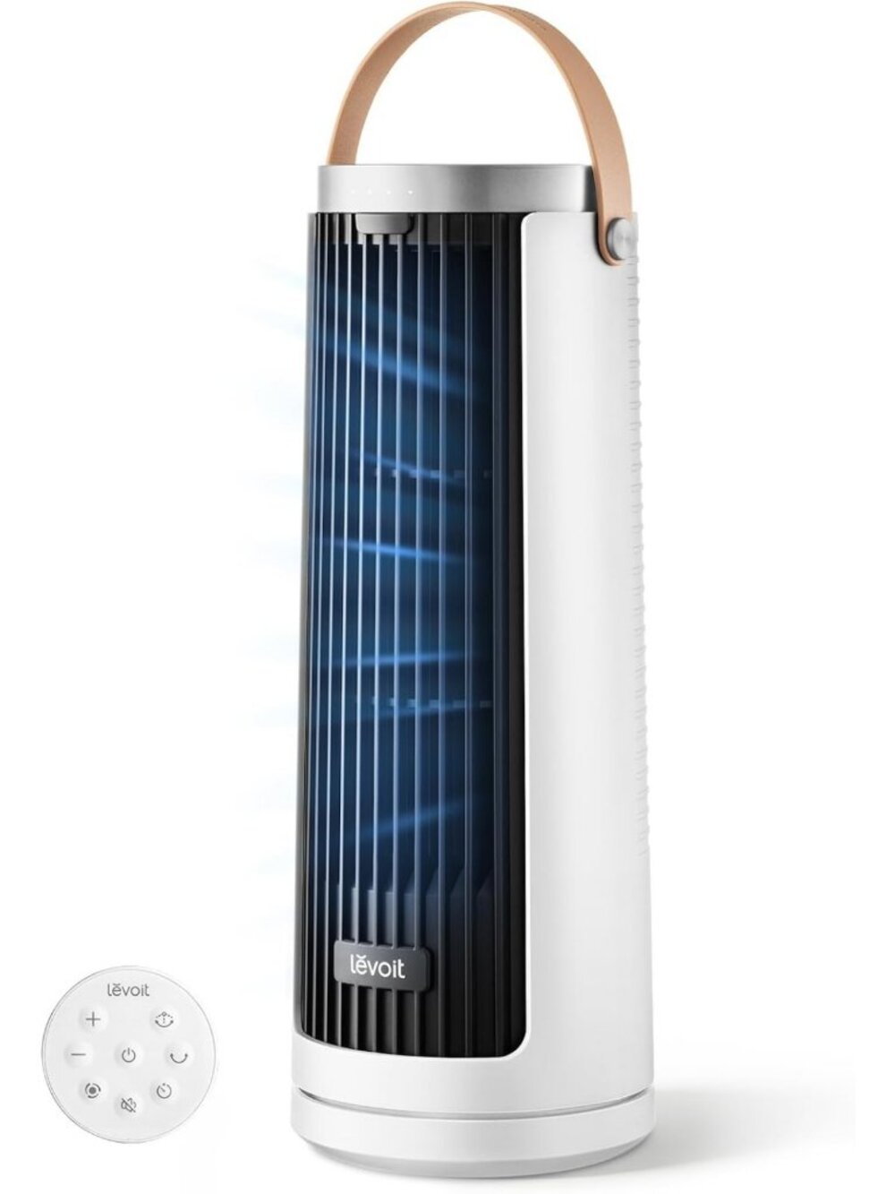Quiet 20dB Tower Fan for Bedroom & Office, Portable Plug-in Desk Fan, Easy Carry
